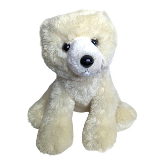 Aurora World Cream Colored 13in Polar Bear Plush Stuffed Animal Toy - Picture 1 of 6